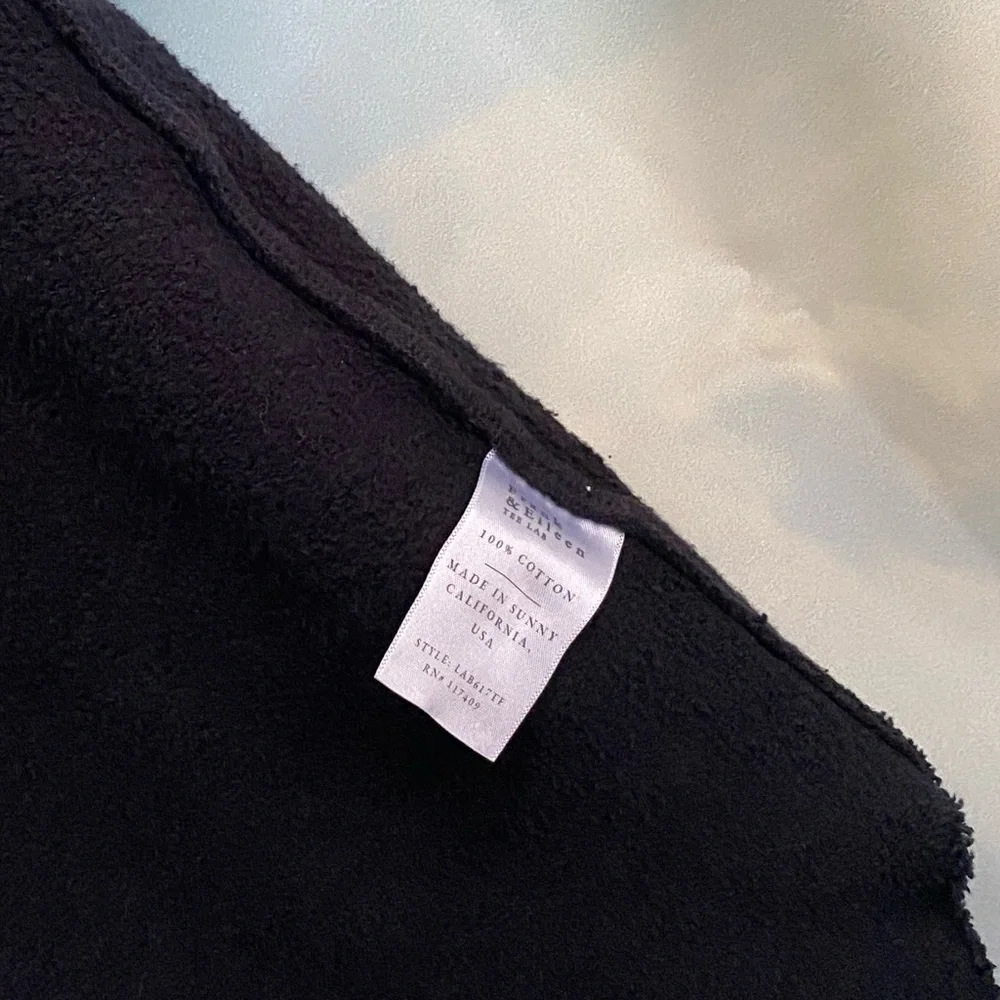 Frank & Eileen DONEGAL Unforgettable Tie Waist Skirt TRIPLE FLEECE Size: M Black - Picture 10 of 16